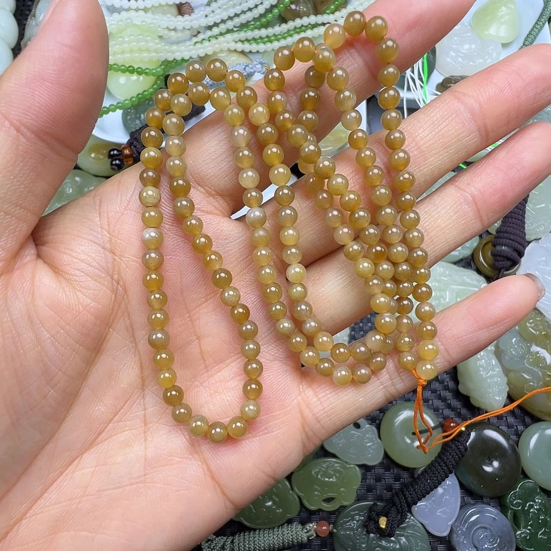 和田玉未镶嵌吊坠(赠链)卡4多圈