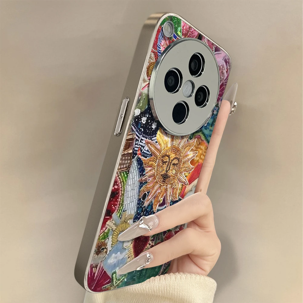 复古太阳适用oppo手机壳新女款小众全包防摔高级感个性创意保护套