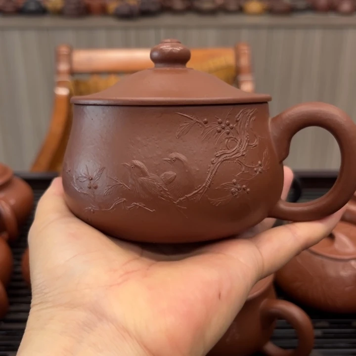 茶壶紫砂堆绘手工制作