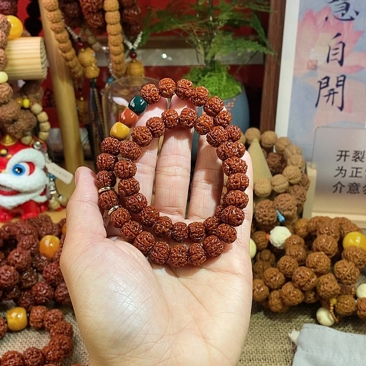 金刚菩提手串105玉华红绿灯款