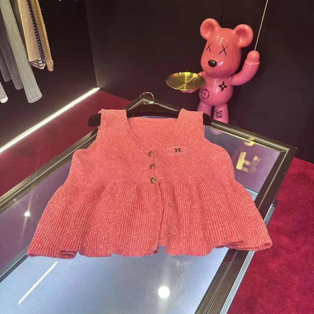 G892小香风无袖外穿红色镂空马甲背心女夏独特绝美小上衣