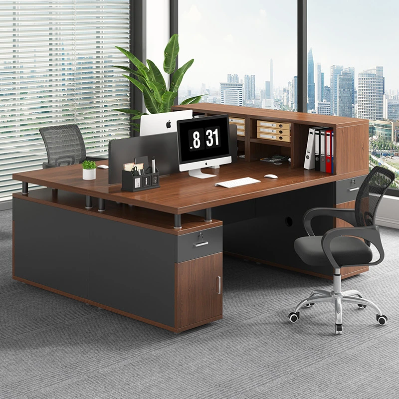 办公桌员工位简约现公室桌职员桌椅组合2/四人工位隔断财务桌