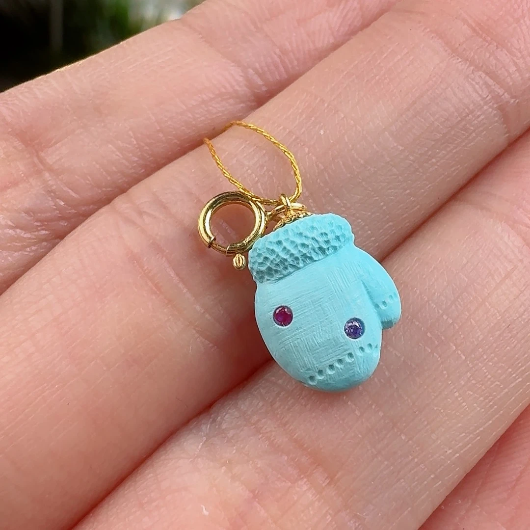 绿松石珠宝奇石18K金镶嵌