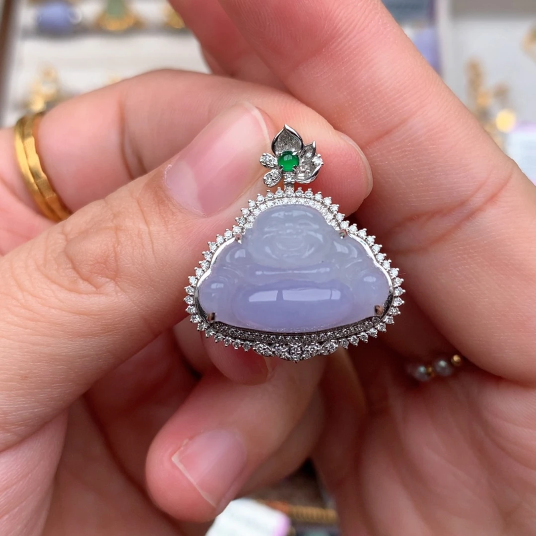 【闪购商品】18K金镶嵌挂件翡翠一