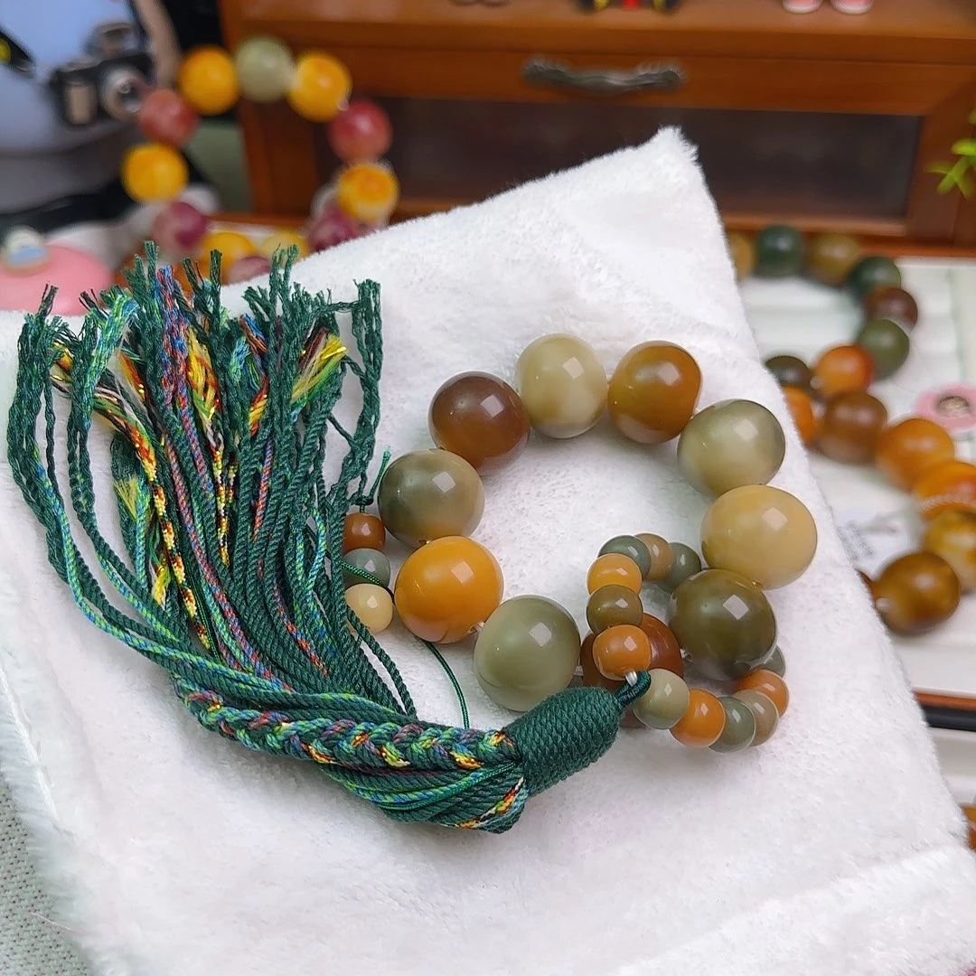 手串菩提根/象牙果干磨卡手捻 中瑕