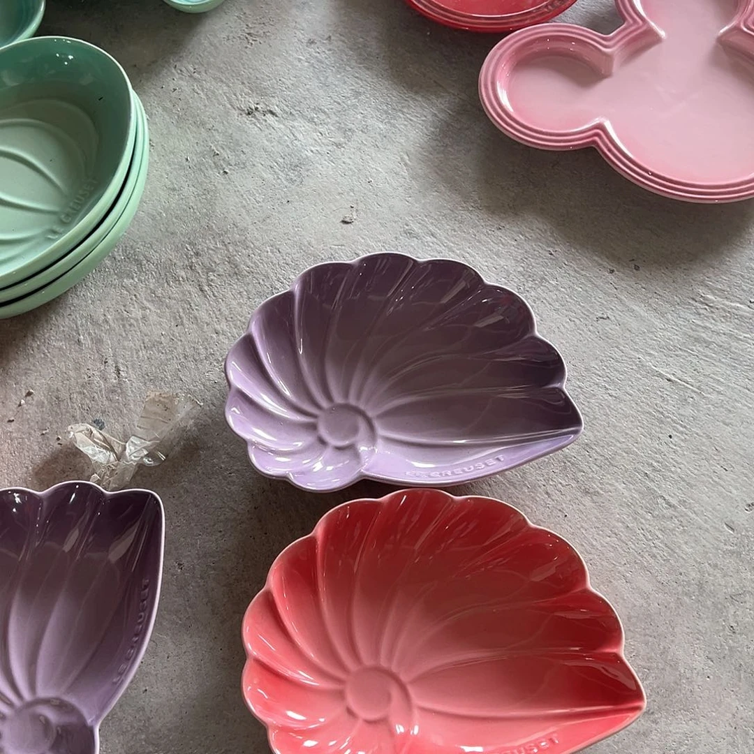 陶瓷 大海螺 紫色 深粉色色色