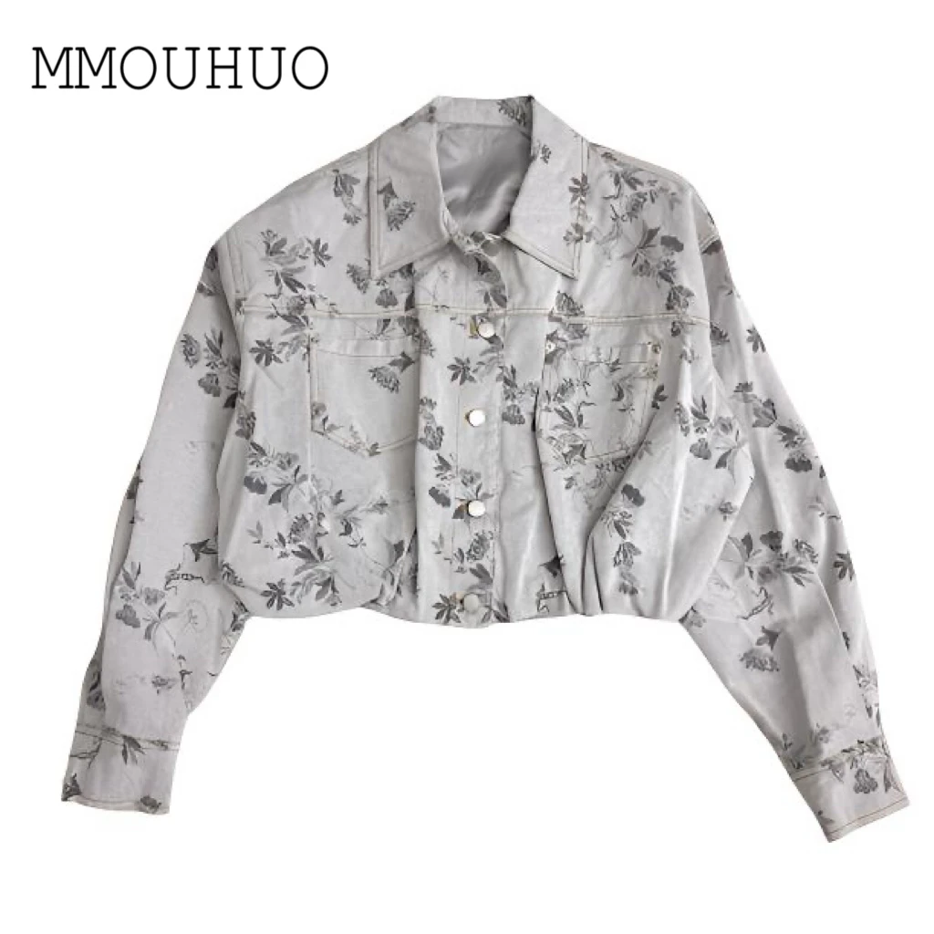 深圳MMOUHUO新款提花单排扣牛仔外套