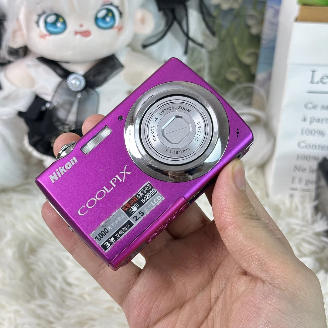 9新 Nikon/尼康 尼康s220芭比粉1000万像素滤镜多带配件尼