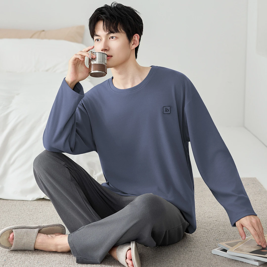 薄绒睡衣男2025秋冬新款加绒加厚长袖长裤保暖套装大码家居服春秋