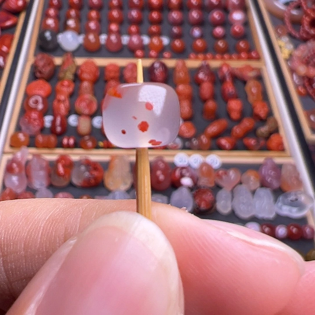 南红玛瑙未镶嵌珠宝奇石特色老型珠8mm
