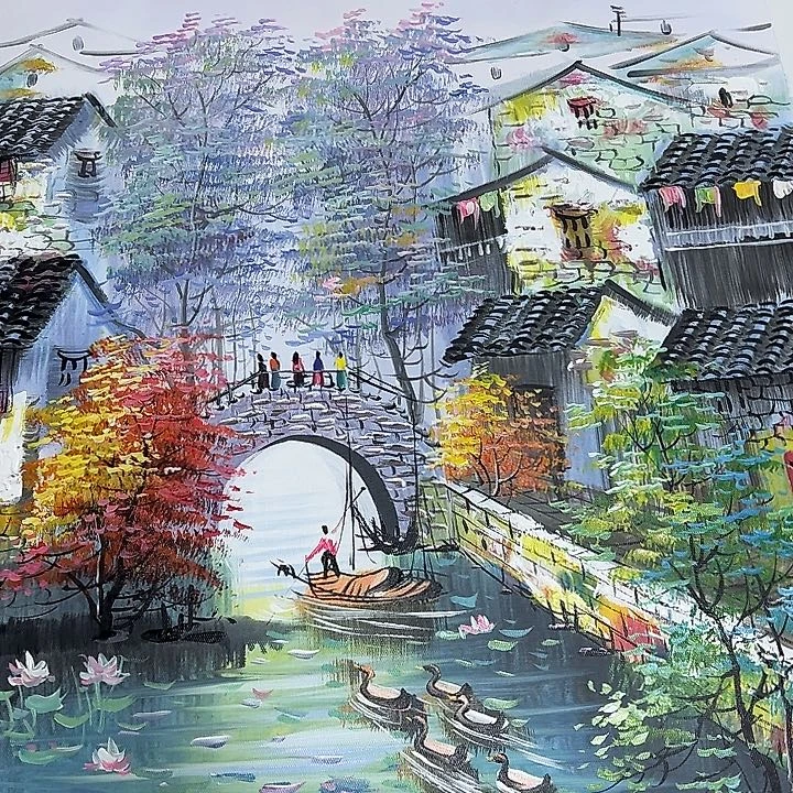 油画恭喜一直一直影子