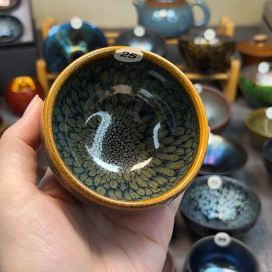 茶盏鹧鸪波体手工