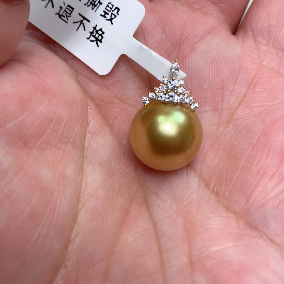 海水珍珠颈饰18K金镶嵌