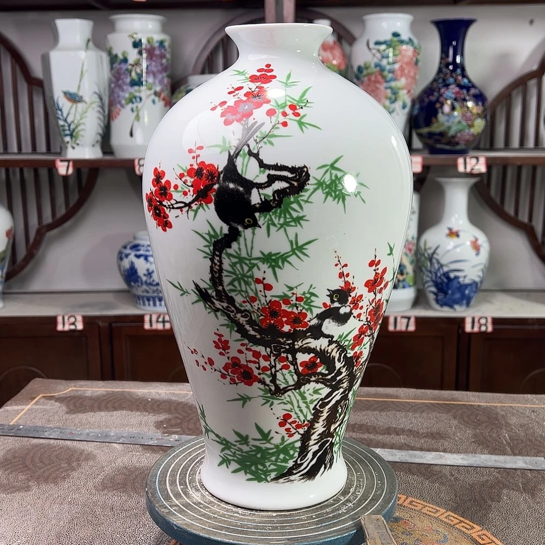 摆件陶景德镇陶瓷梅花