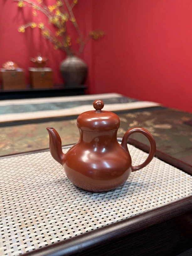 思婷·120毫升·全手工手拉壶·纯手工紫砂壶朱泥茶具红泥