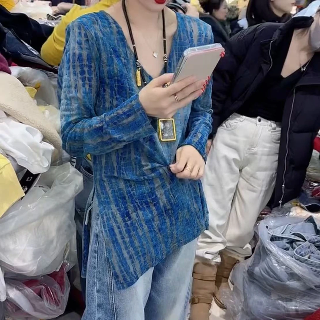 2025春季新款时尚显瘦气质女士网红洋气打底衫百搭款K8003