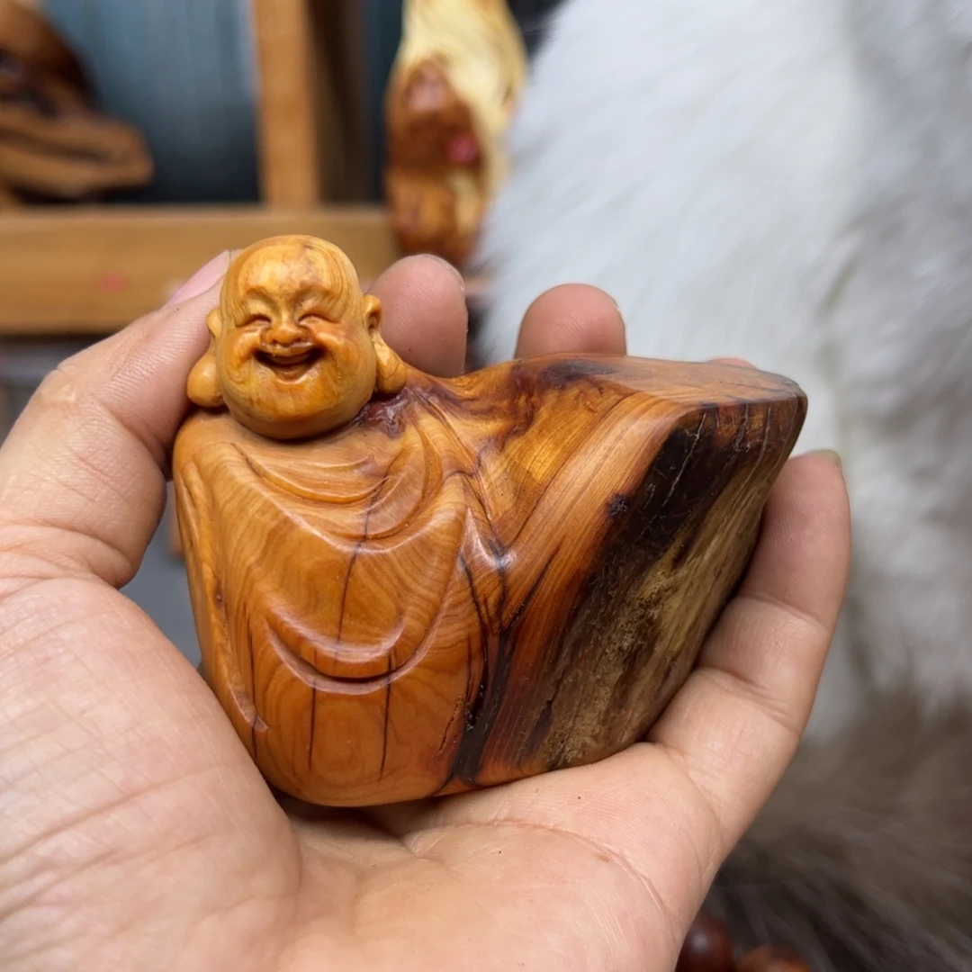 平***和木崖柏木摆件手把件