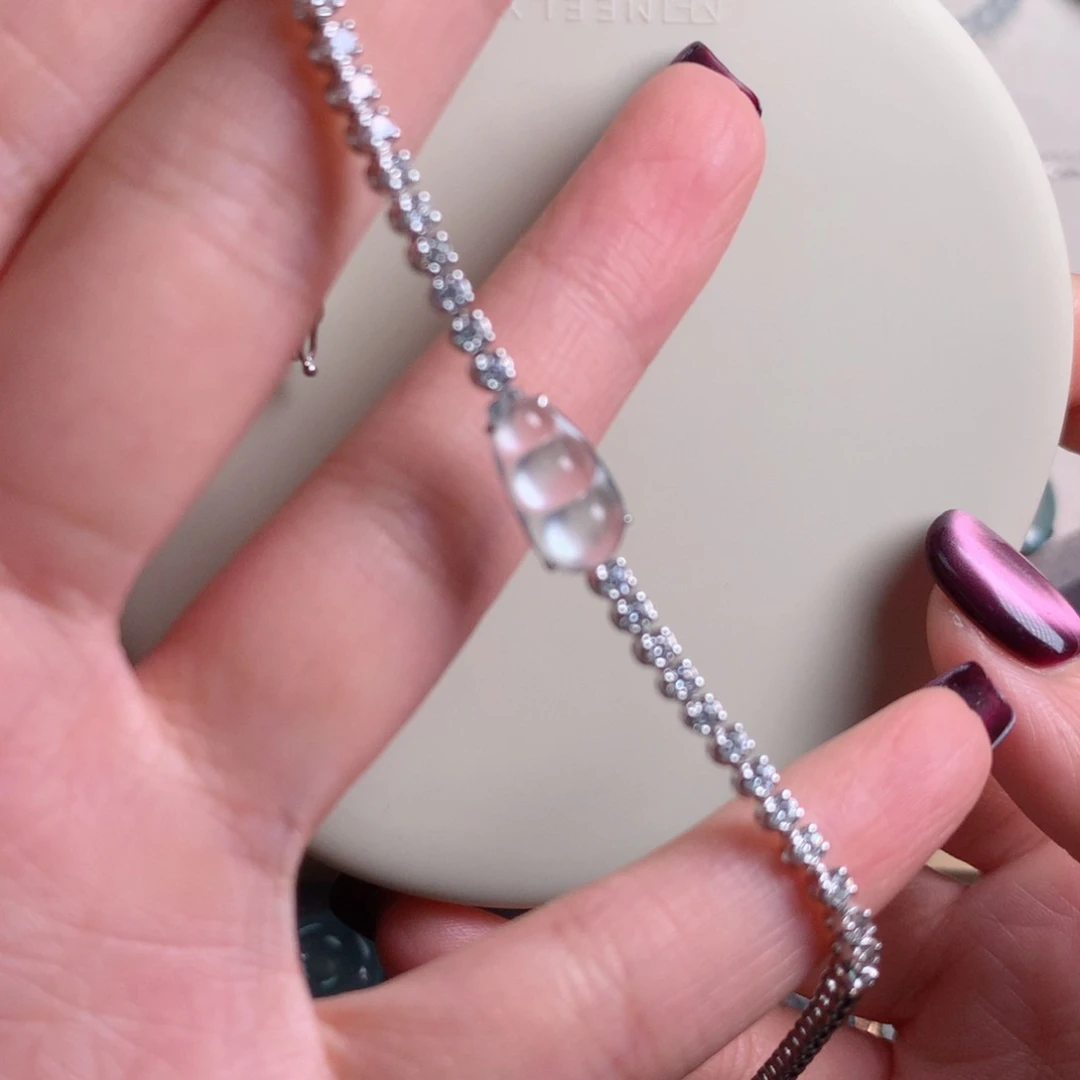 18K金镶嵌手链翡翠手链