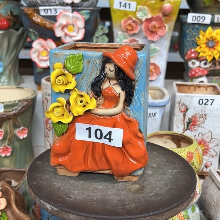 紫砂花盆粗陶材质多肉花盆