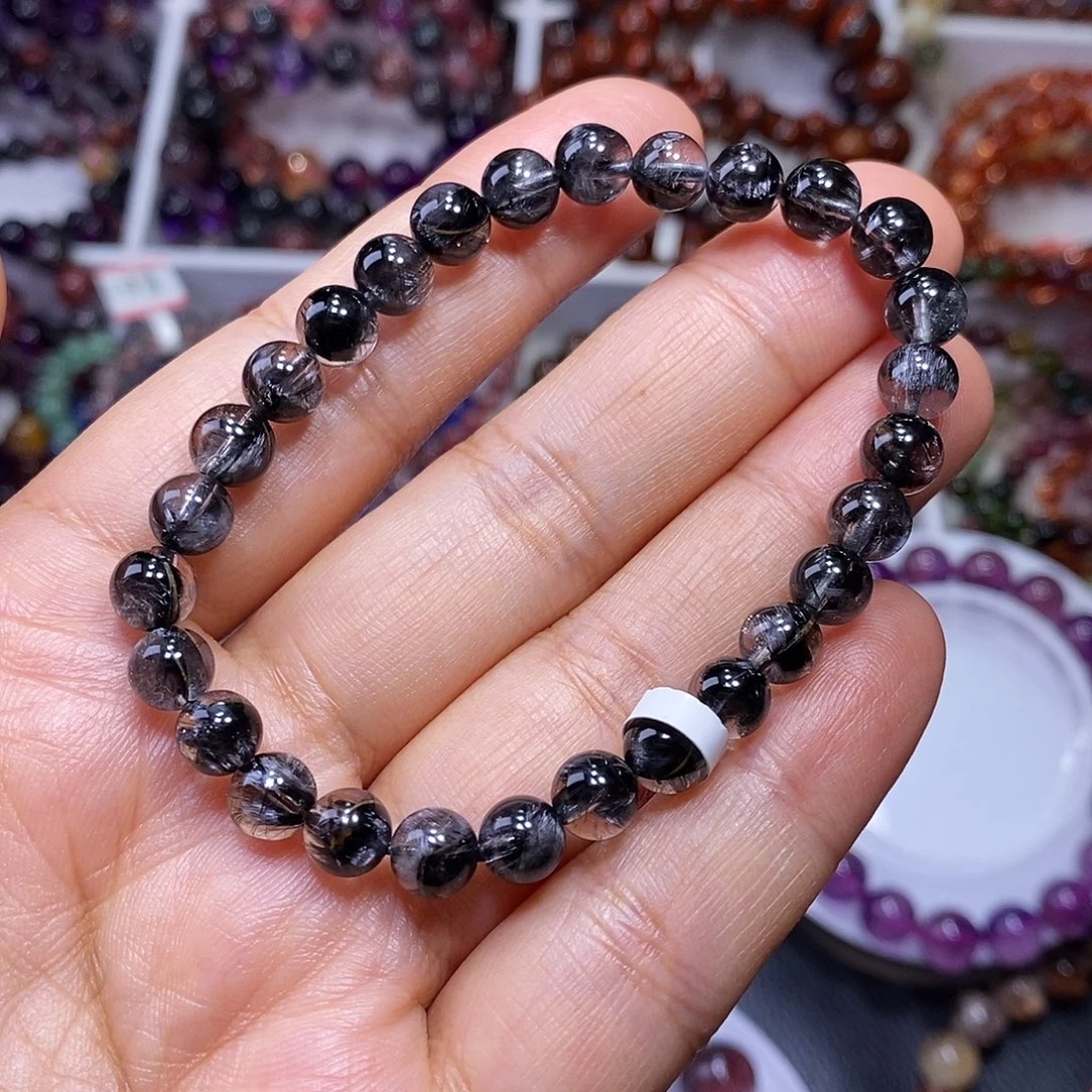 手链水晶未镶嵌黑银钛