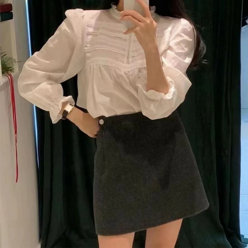 严可莱the barnne* 羊毛手工半身裙