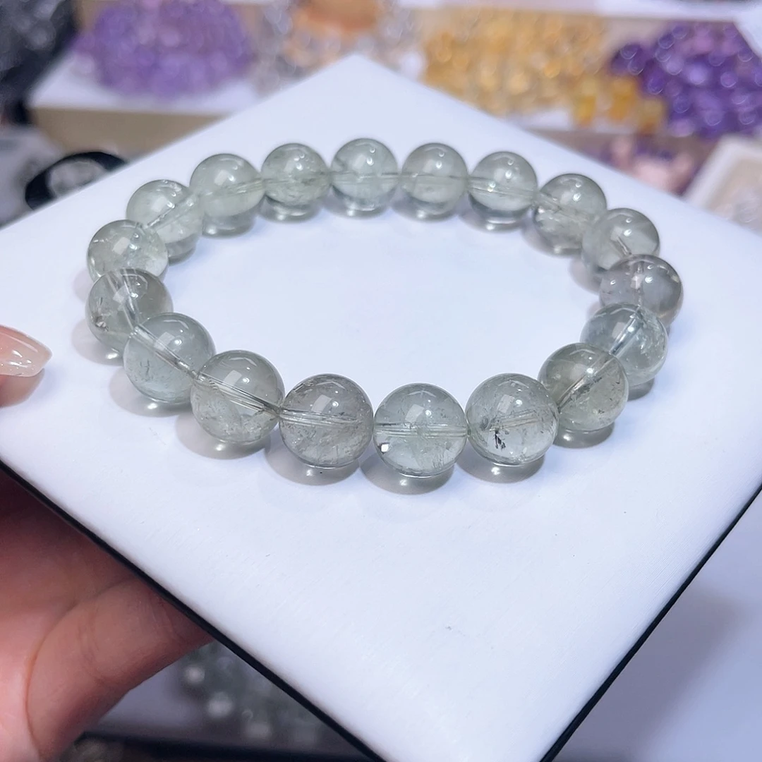 水晶手串未镶嵌?**.天然水晶12.3mm