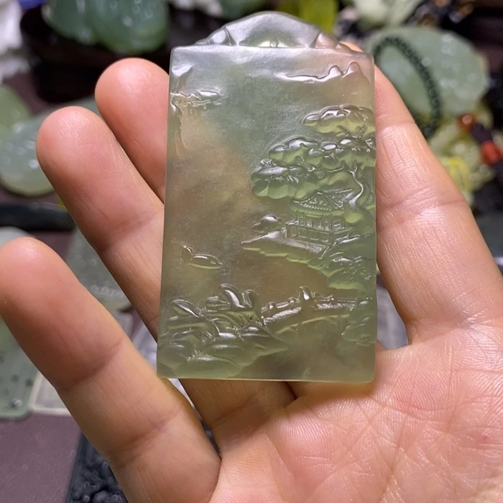 岫玉未镶嵌岫玉颈饰