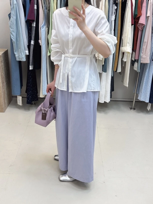 E sè 韩系女装新款休闲裤衬衫