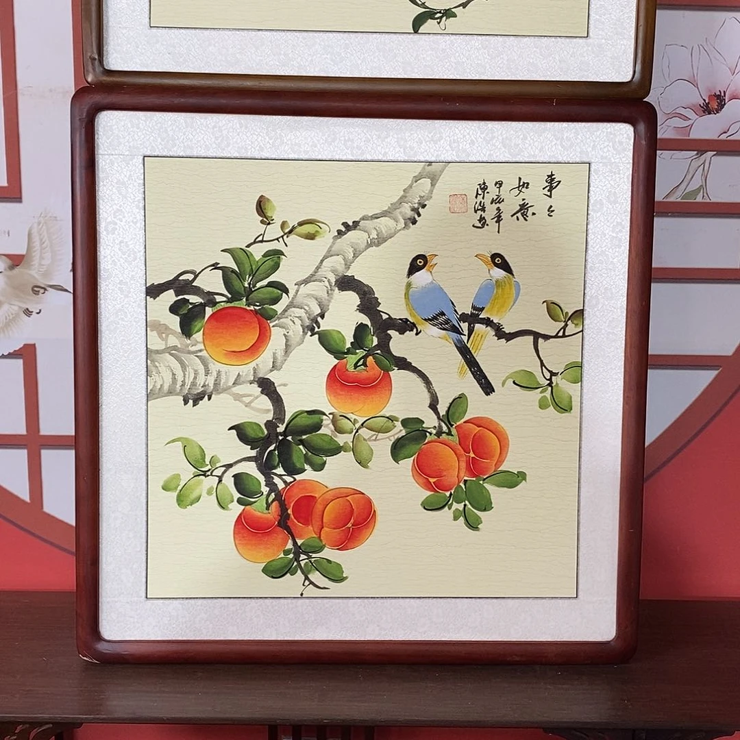 国画带框尺寸63✖️63带框包邮