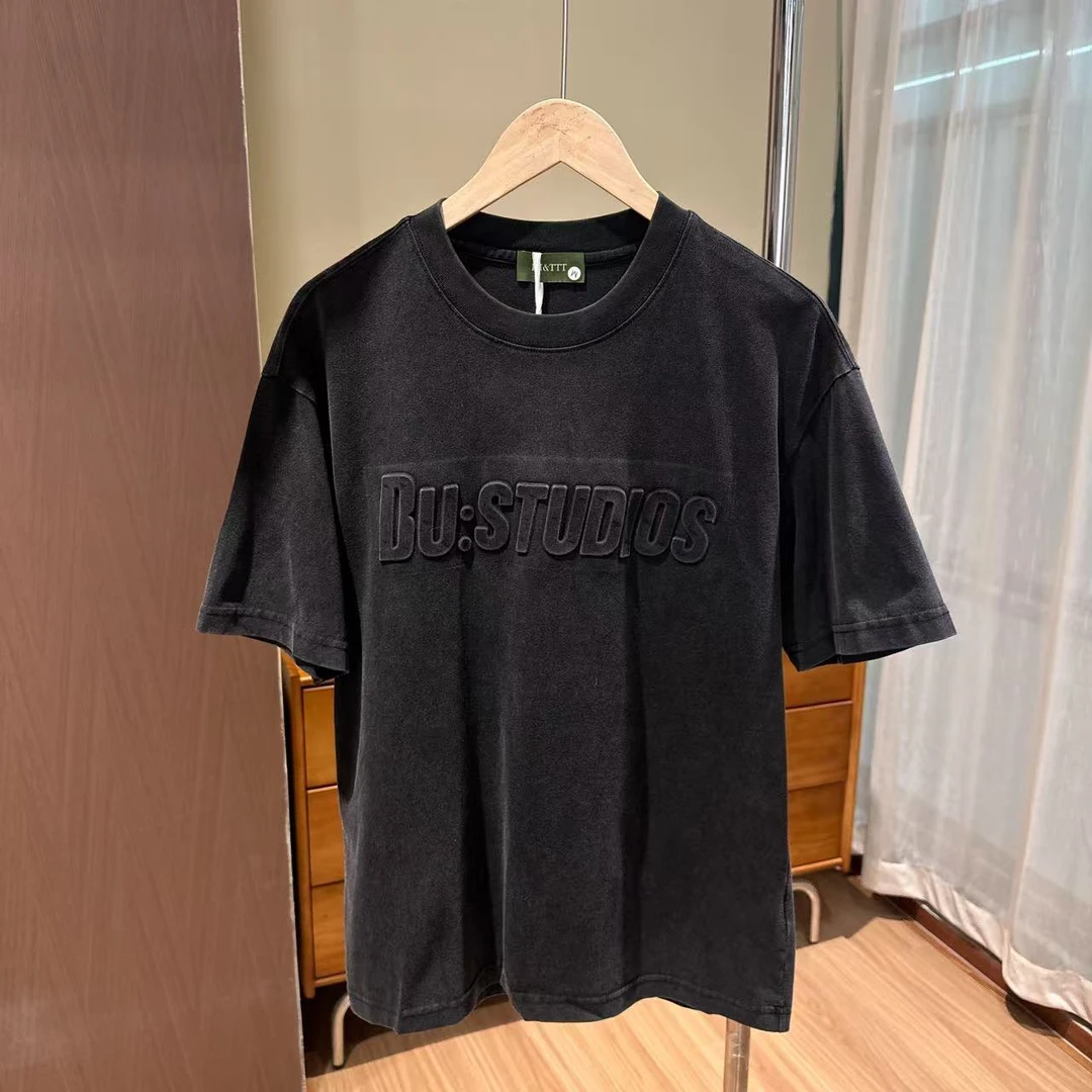 复古水洗钢印宽松版短袖T恤 581919 DM24F474