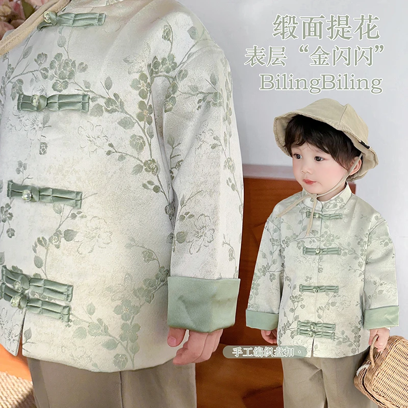 阿小轩【一梦江南】阿小轩童装2025秋季精致国风唐装款生日装周岁服