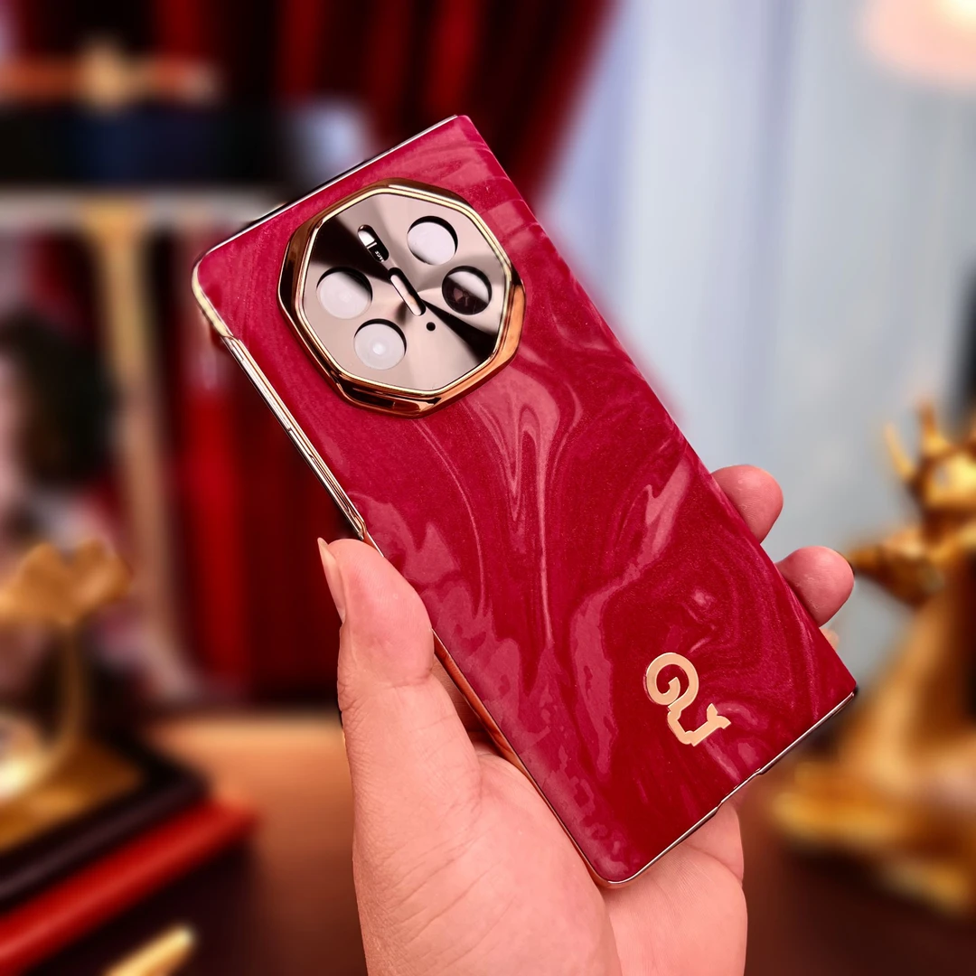 鸿锦富适用于华为MateX6手机壳2025新款蛇年网红女款奢华红色全包