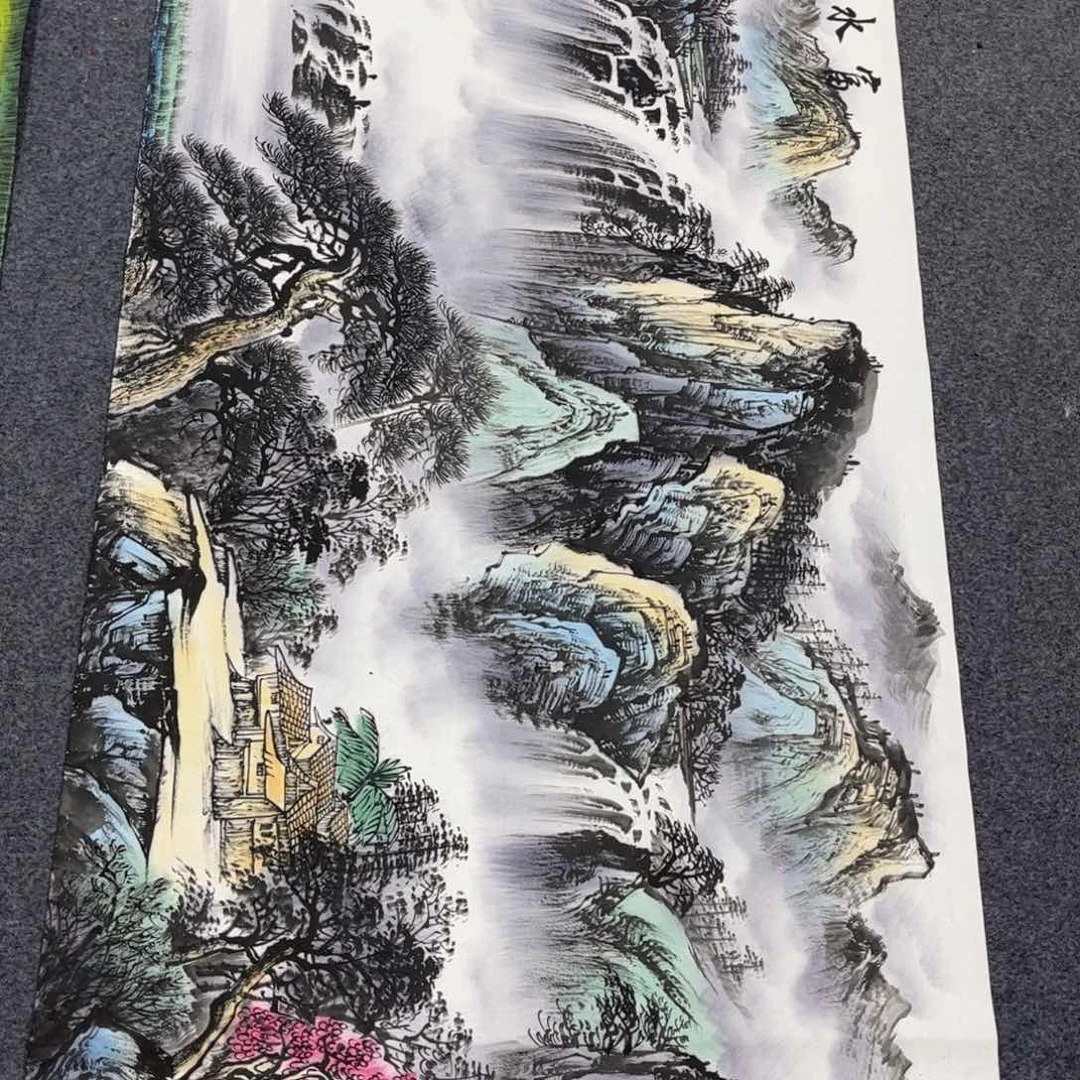 国画山水作品手绘