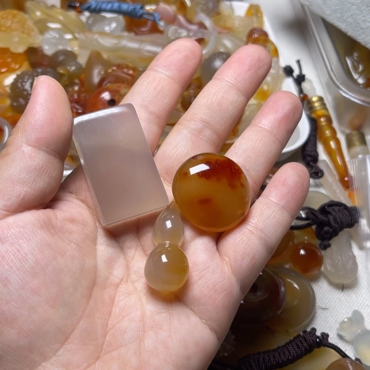 玛瑙/玉髓颈饰未镶嵌小**～001