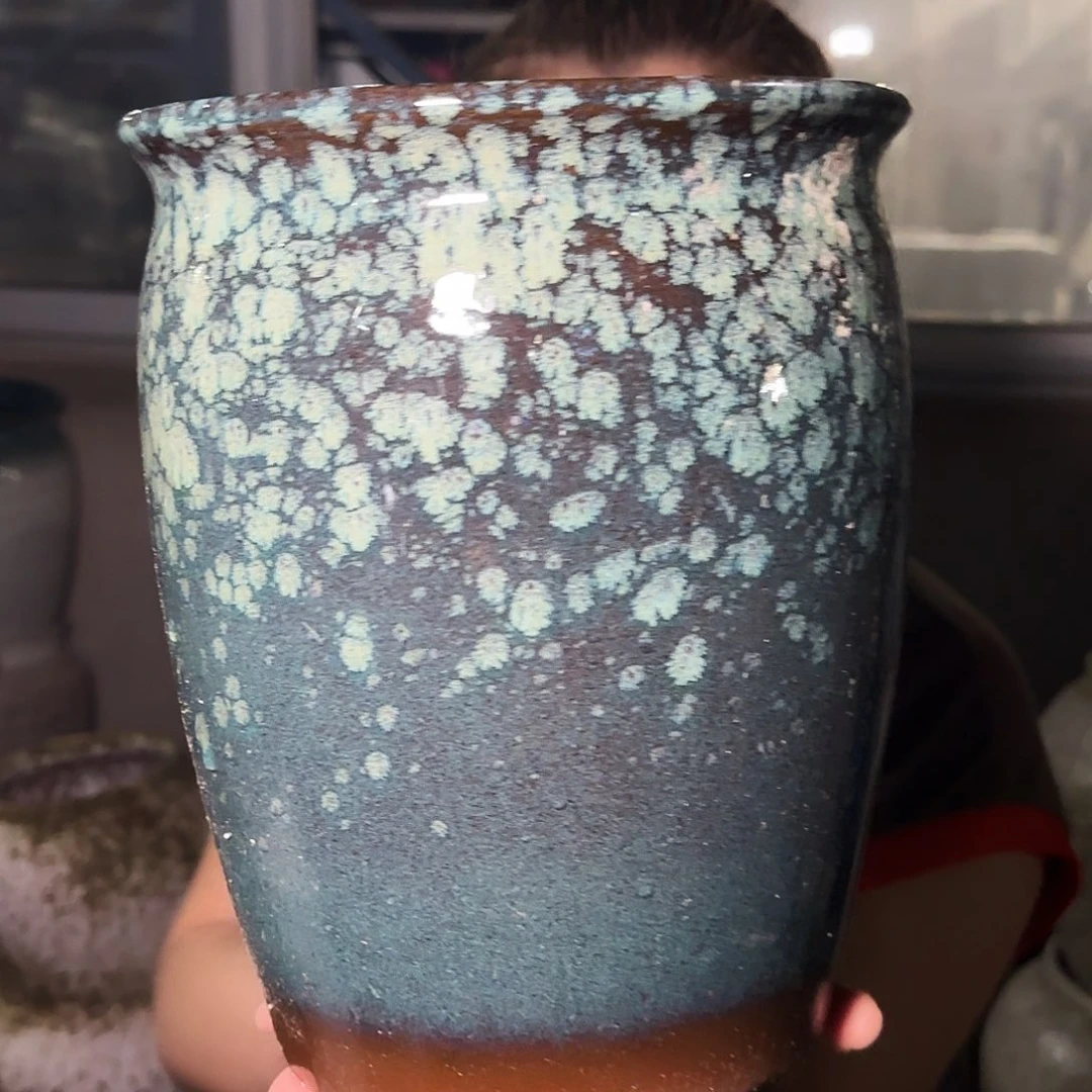 紫砂花盆高26口20