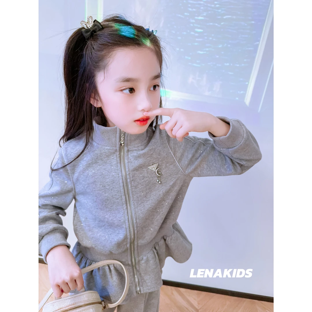 Lenakids【年中狂欢】【高级感·闪闪时髦运动套装】高定女宝25031002