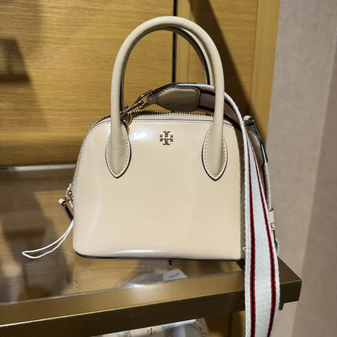 Tory Burch/汤丽柏琦Emerson迷你小贝壳包杏色167904