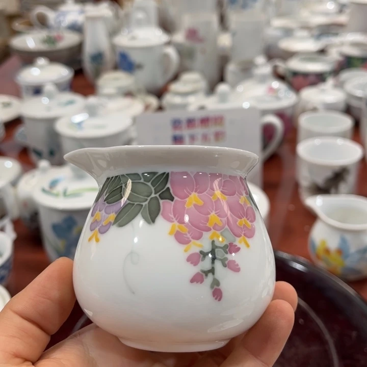 陶瓷醴陵釉下五彩手绘公道杯120毫升