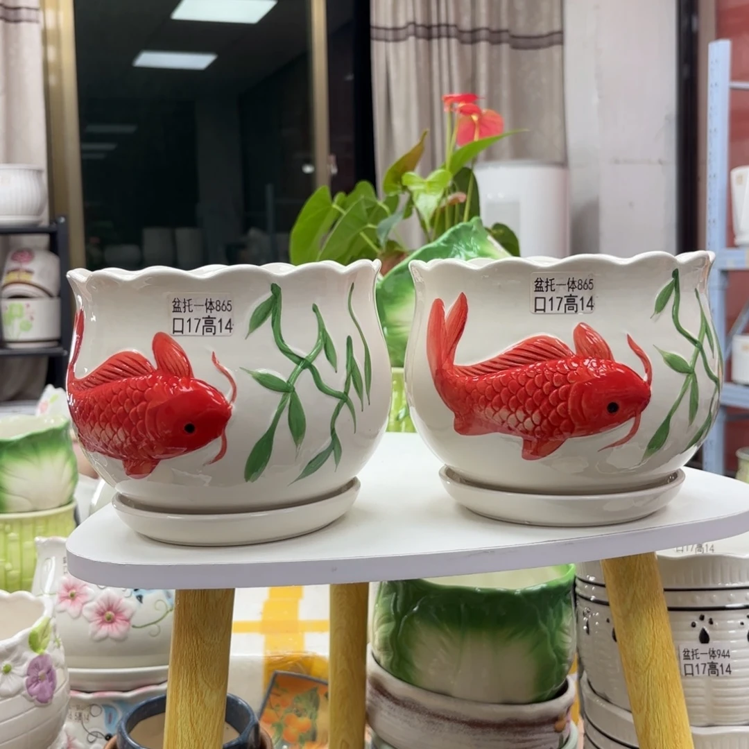 @夏西陶瓷花盆@@5865