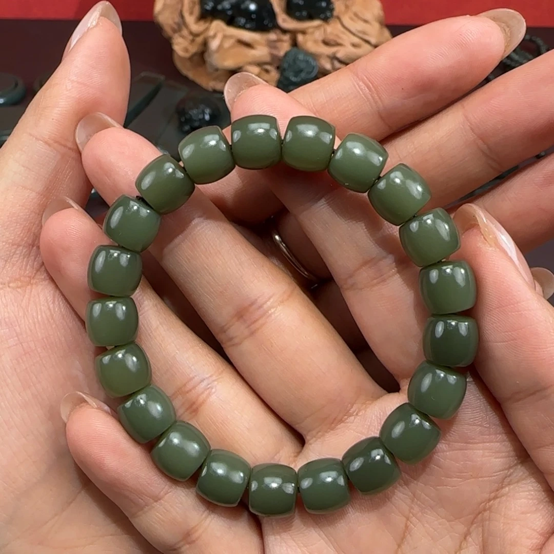 和田玉（青玉）未镶嵌手链