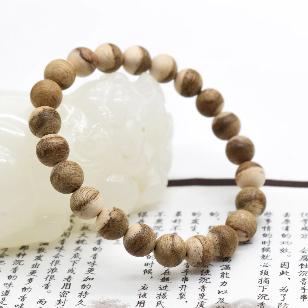 沉香【天然精选】达拉干天然野0.8圆珠单圈手串多样性发一
