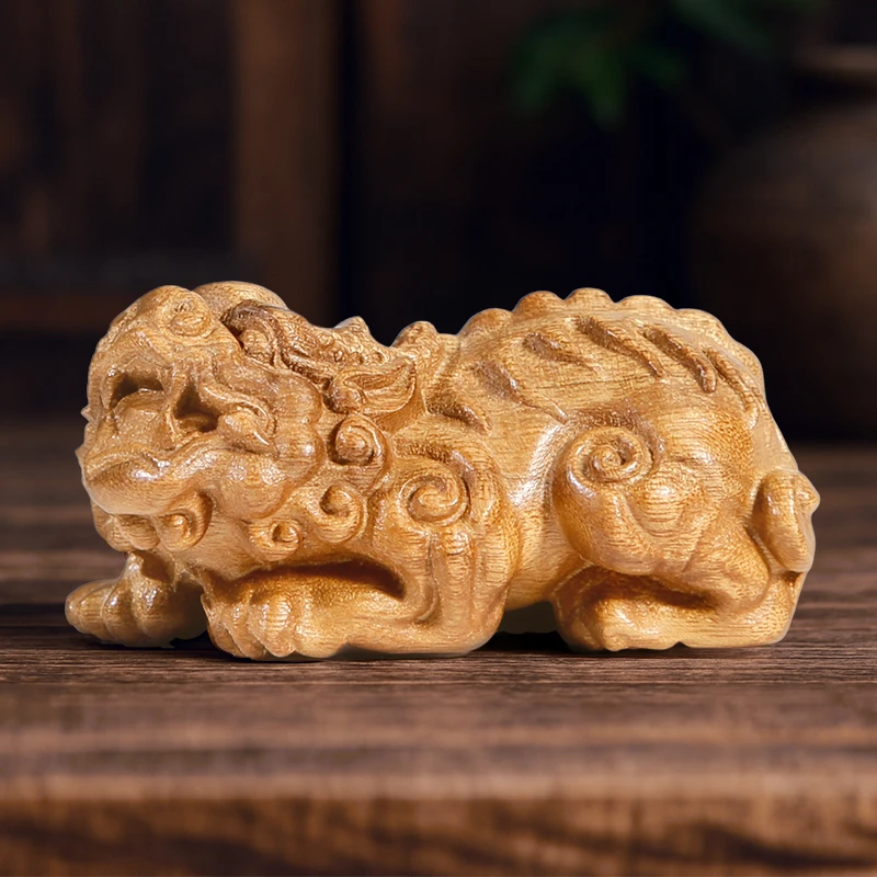 恭王府官方出品金丝楠貔貅手把件