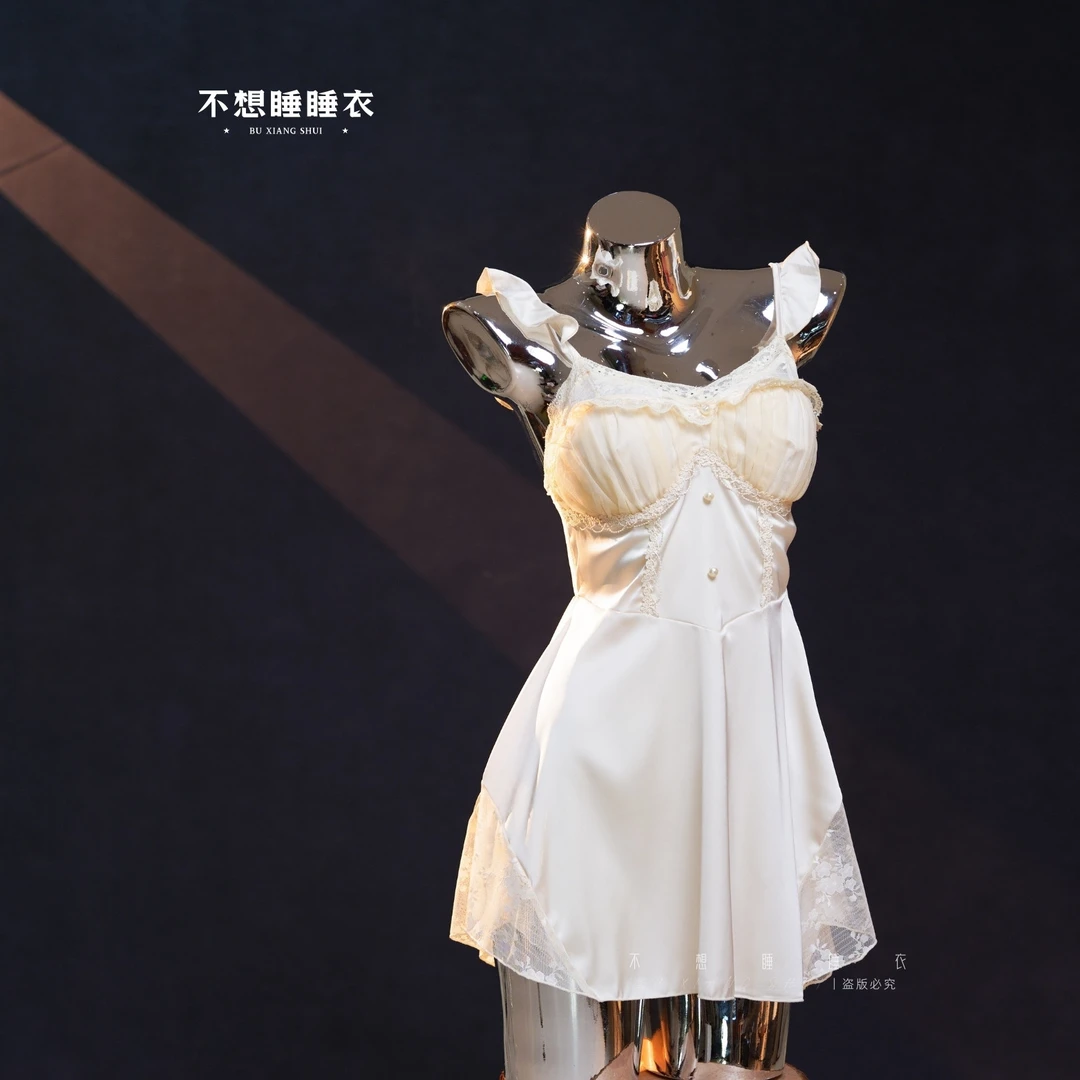 【端庄娴雅】四季款蕾丝网纱拼接睡裙气质高级轻奢睡衣家居服