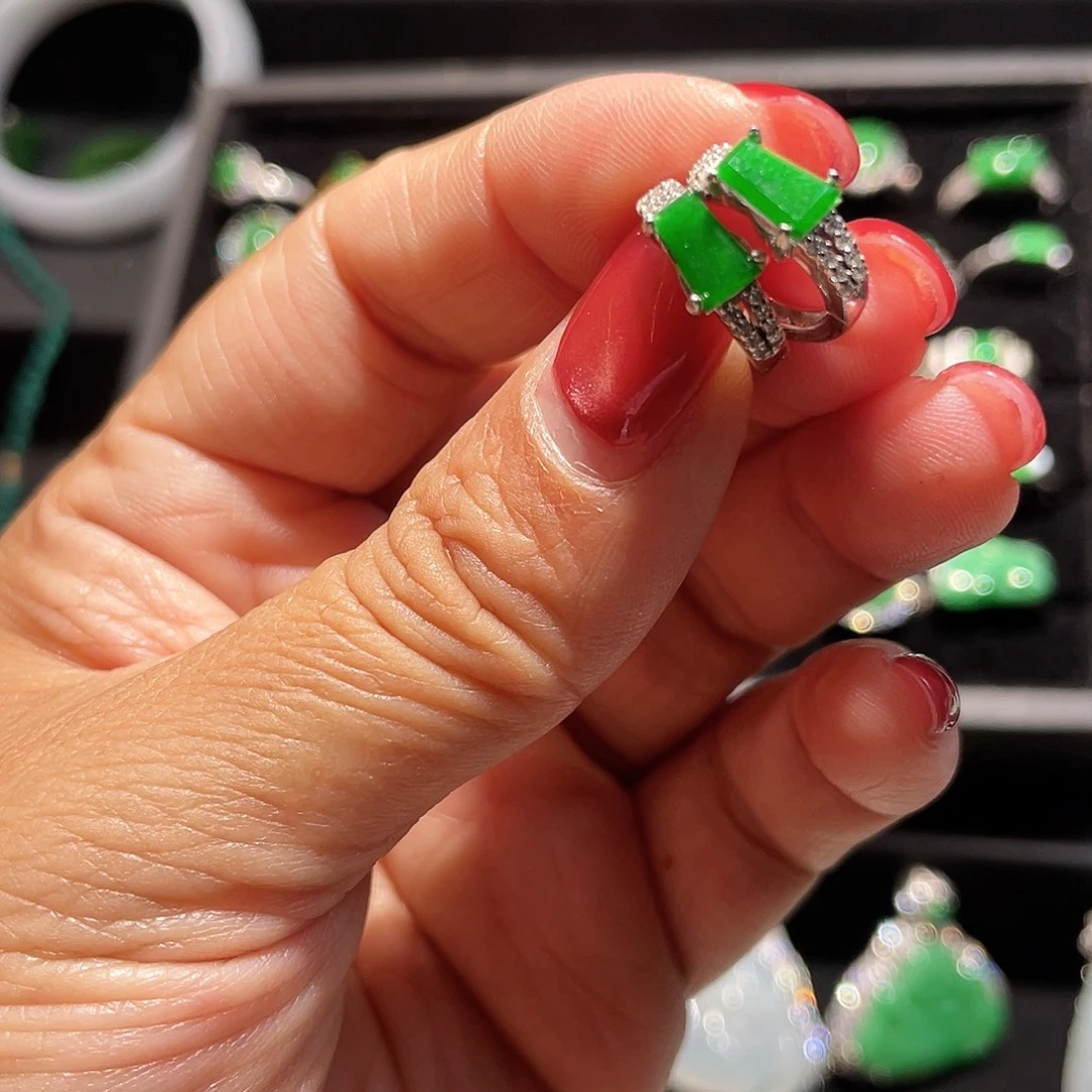 翡翠银S925镶嵌颈饰