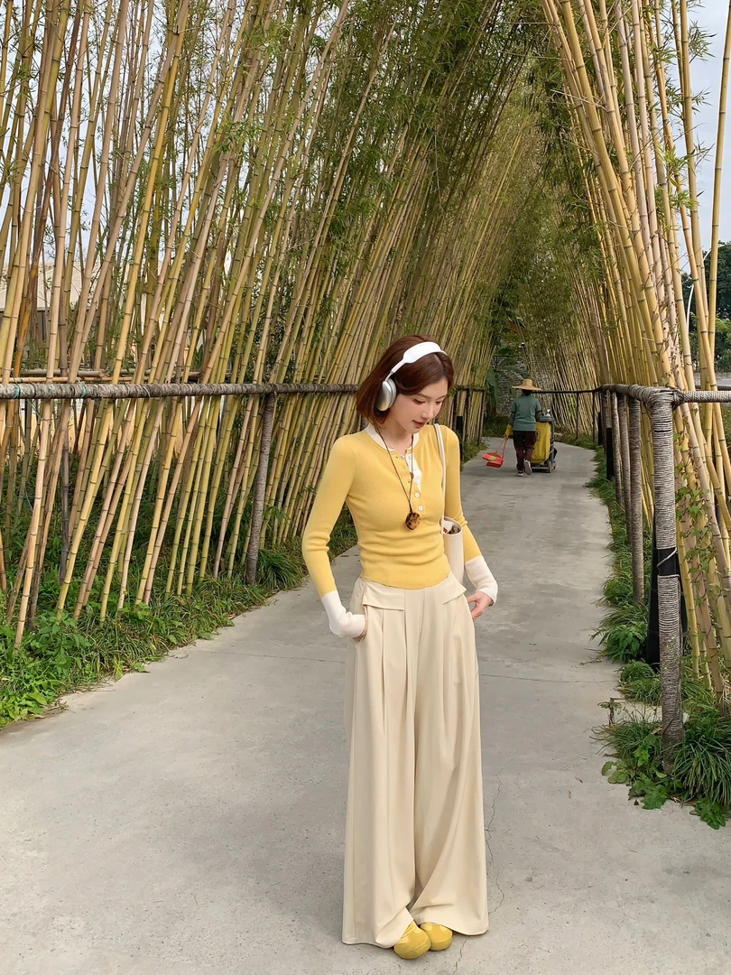 【芝士Cheese】直直裤  早春显瘦休闲直筒高腰阔腿长裤百搭时尚