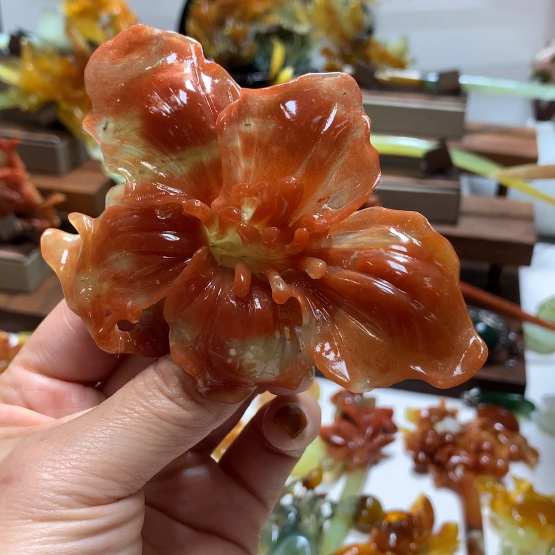 蛇纹石玉发饰未镶嵌风*～