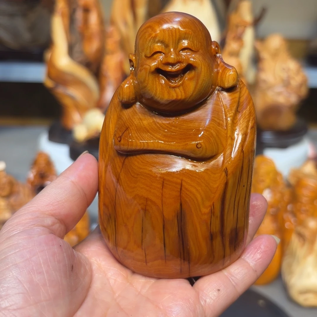 柏木太行崖柏弥勒佛