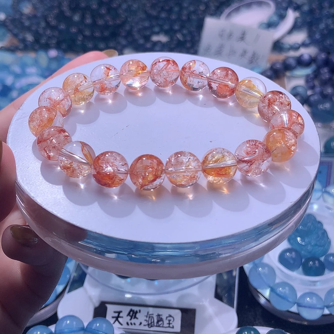 未镶嵌手串水晶粉彩胶花10m+【220元】要拍4件