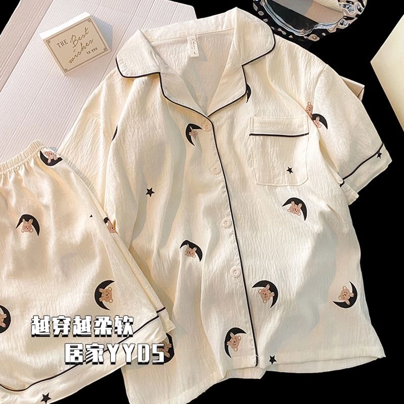 云朵棉睡衣女款爆款2025新款夏季女款可外出穿女士短袖短裤家居服