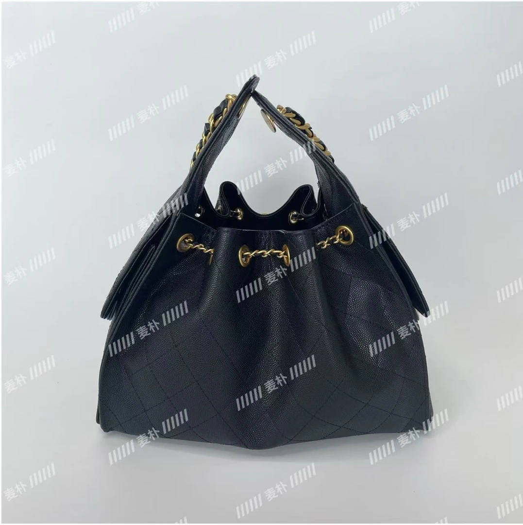 maipiao/麦朴新款上新百搭抽绳真皮经典单肩包&25hobo